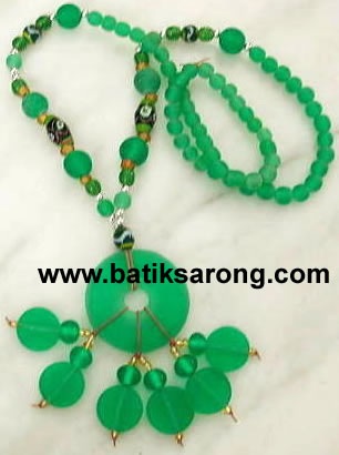 Necklaces with Glass Beads from Indonesia