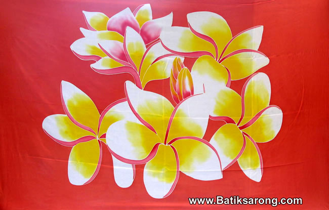 HP 10-2 Sarong with Flowers from Bali Indonesia Batik Beachwear Pareo Factory