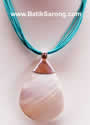Mother of Pearl Shell Necklace with Bali Silver Jewelry