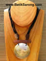 Pearl Shell and Wood Necklace