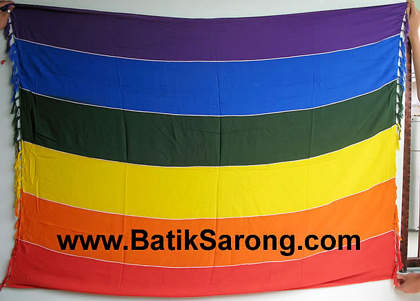 Rainbow colors sarongs from Bali Indonesia