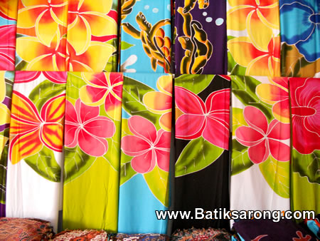 Handpainted Flower Sarongs Bali