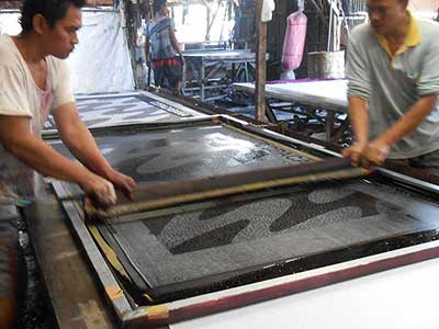 Sarong factory in Bali Indonesia