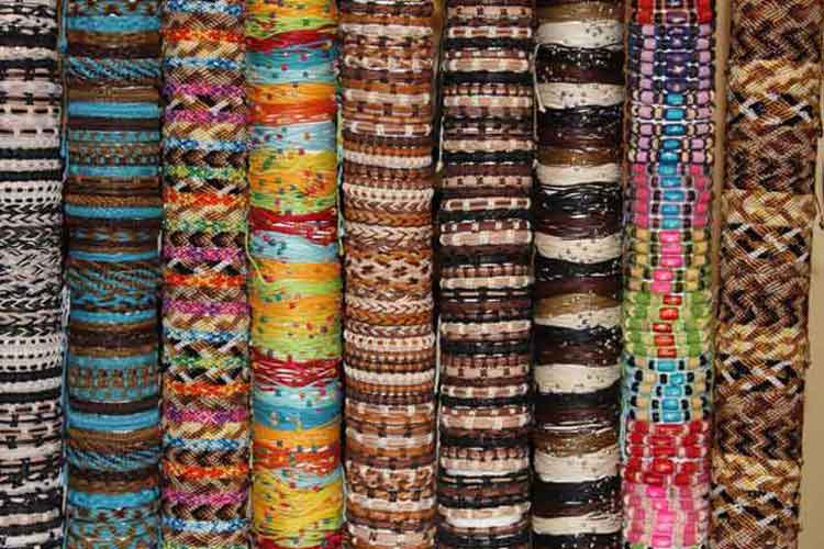 Friendship Bracelets wholesale. Various bracelets with carton tube