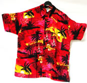 Hawaiian Shirts from Bali Indonesia. Man Shirts with Tropical Motifs. Bali Garment Factory