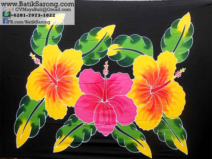 Hp4-9 Bali Pareo Sarongs Handpainted Wholesale