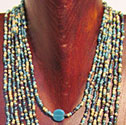 NP27-2 Beaded Necklace with Recycle Glass Beads