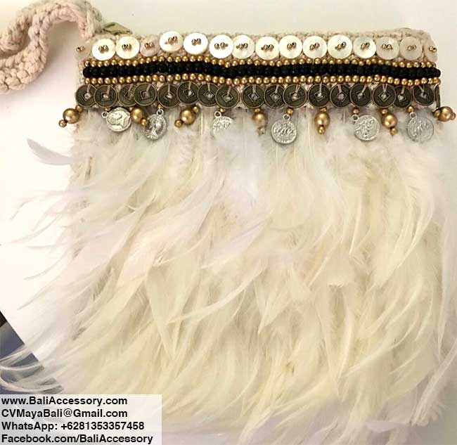 Feathers Cowrie Sea Shells Fashion Accessories Costume Jewellery Bali Indonesia