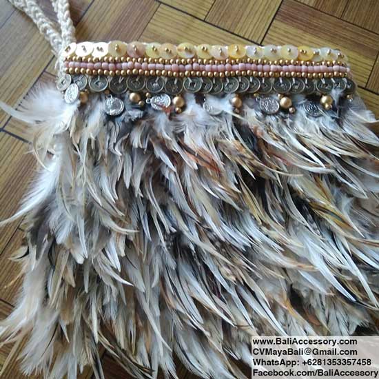 Feathers Cowrie Sea Shells Fashion Accessories Costume Jewellery Bali Indonesia