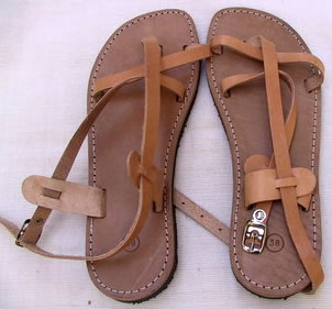 cheap leather sandals