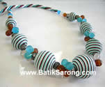 GLASS BEADS NECKLACES from BALI INDONESIA SEA SHELLS JEWELRY