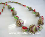 GLASS BEADS NECKLACES from BALI INDONESIA SEA SHELLS JEWELRY