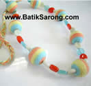 GLASS BEADS NECKLACES from BALI INDONESIA SEA SHELLS JEWELRY