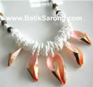 GLASS BEADS NECKLACES from BALI INDONESIA SEA SHELLS JEWELRY