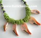 GLASS BEADS NECKLACES from BALI INDONESIA SEA SHELLS JEWELRY