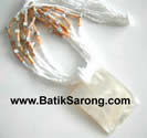 GLASS BEADS NECKLACES from BALI INDONESIA SEA SHELLS JEWELRY