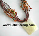 GLASS BEADS NECKLACES from BALI INDONESIA SEA SHELLS JEWELRY