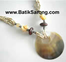 GLASS BEADS NECKLACES from BALI INDONESIA SEA SHELLS JEWELRY