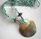 GLASS BEADS NECKLACES from BALI INDONESIA SEA SHELLS JEWELRY