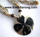 GLASS BEADS NECKLACES from BALI INDONESIA SEA SHELLS JEWELRY