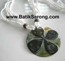 GLASS BEADS NECKLACES from BALI INDONESIA SEA SHELLS JEWELRY