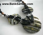 GLASS BEADS NECKLACES from BALI INDONESIA SEA SHELLS JEWELRY