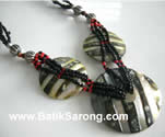 GLASS BEADS NECKLACES from BALI INDONESIA SEA SHELLS JEWELRY