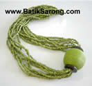 GLASS BEADS NECKLACES from BALI INDONESIA SEA SHELLS JEWELRY