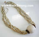 GLASS BEADS NECKLACES from BALI INDONESIA SEA SHELLS JEWELRY