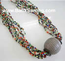 GLASS BEADS NECKLACES from BALI INDONESIA SEA SHELLS JEWELRY