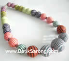 GLASS BEADS NECKLACES from BALI INDONESIA SEA SHELLS JEWELRY