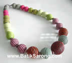 GLASS BEADS NECKLACES from BALI INDONESIA SEA SHELLS JEWELRY