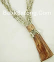 Real Bone Necklace with Beads