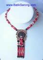 Dyed Bone Beads Necklace