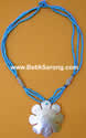 Beaded Necklace with Mother Pearl Shell Pendant