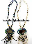 Costume Jewelry Necklaces from Bali Indonesia Beads Necklace Paua Shell Pendant