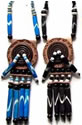 Native America Indian Bone Necklace Native America Indian Style Necklaces Made of Dyed Bone Beads Made in Indonesia