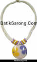 Resin Pendant Necklace from Bali Indonesia with beads