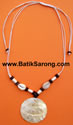 Mother of Pearl Shell Bone Beads and Cowry Shells Necklace