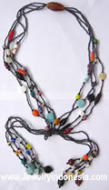 Glass Beads Necklace Costume Jewelry