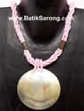 Beaded Necklace with Pearl Shell