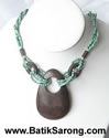 Necklace with Wood Pendant