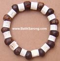 Coco Wood and Fish Bone Beads Bracelet from Bali