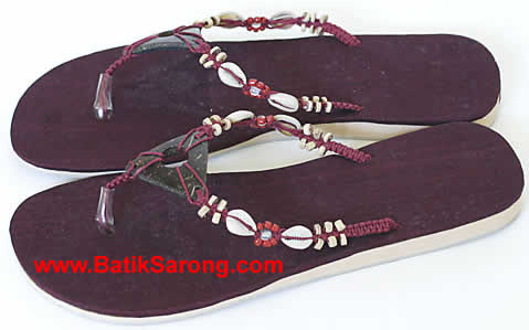 BEADS SEA SHELL SANDALS MADE IN INDONESIA