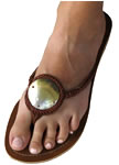 Sandals with Mother Pearl Shell