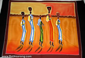 Sarongs with handpainted with African Style