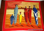 Sarongs with handpainted with African Style