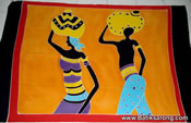 Sarongs with handpainted with African Style