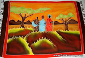 Sarongs with handpainted with African Style