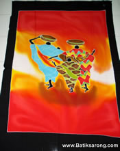 Sarongs with handpainted with African Style